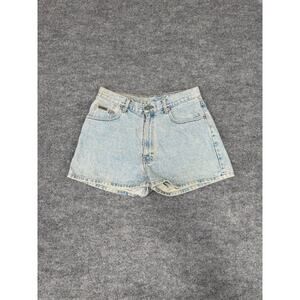 Vtg Calvin Klein High Waist Denim Shorts Y2K CK Jeans USA Made Enzyme Wash sz 9